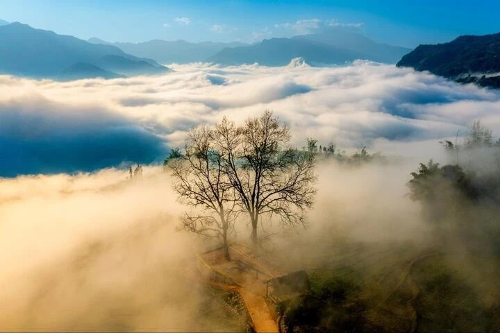 Choản Thèn "bồng bềnh" giữa mây núi.
