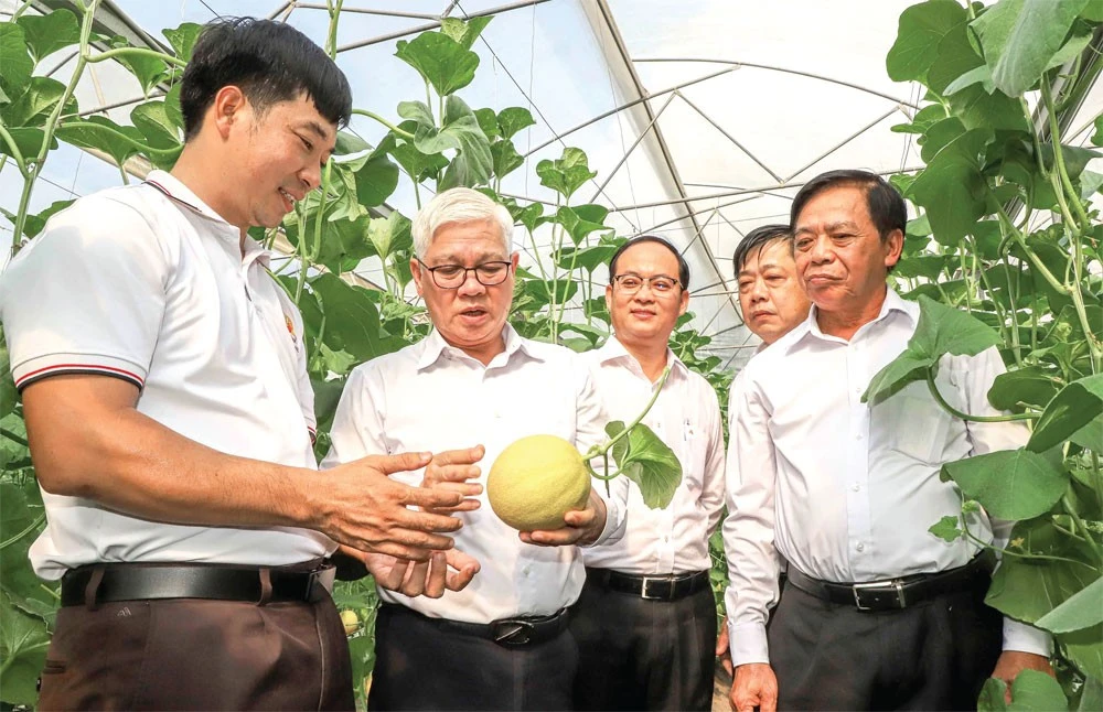 Lãnh đạo tỉnh Bình Dương khảo sát cơ sở sản xuất nông nghiệp ứng dụng công nghệ cao trên địa bàn tỉnh.