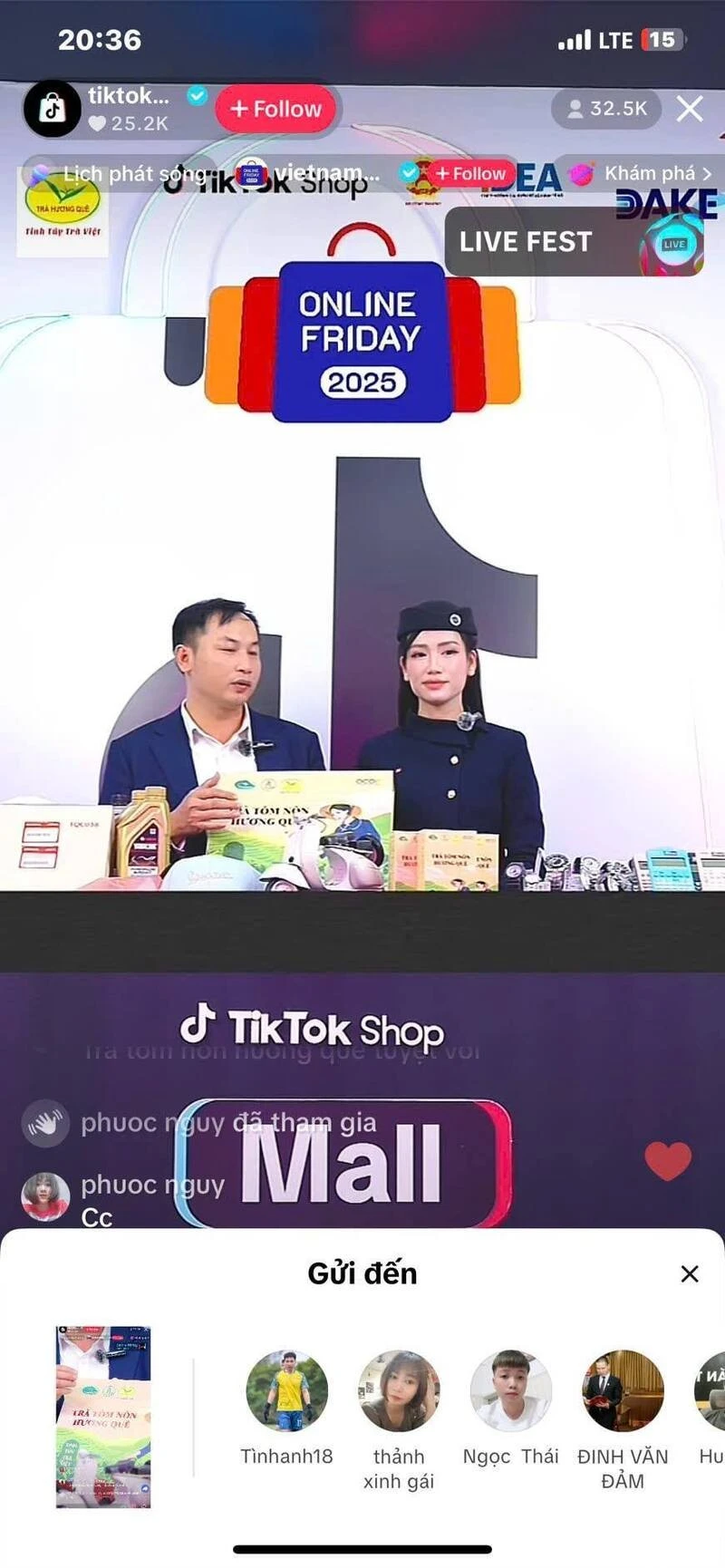 Phiên livestream phân biệt hàng thật - hàng giả trong khuôn khổ Online Friday 2025.