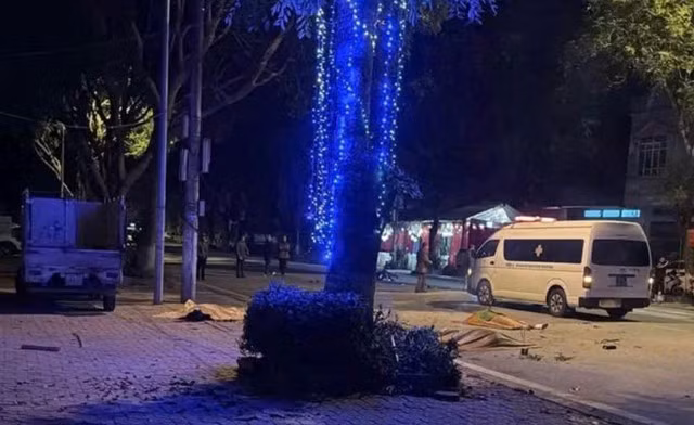 Hiện trường vụ tai nạn.