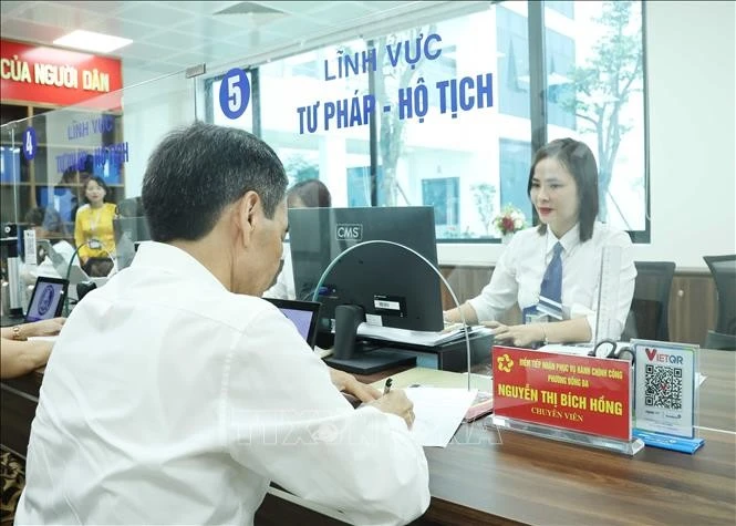 Trung tâm phục vụ hành chính công phường Đống Đa tại số 71 phố Tôn Đức Thắng, thành phố Hà Nội.
