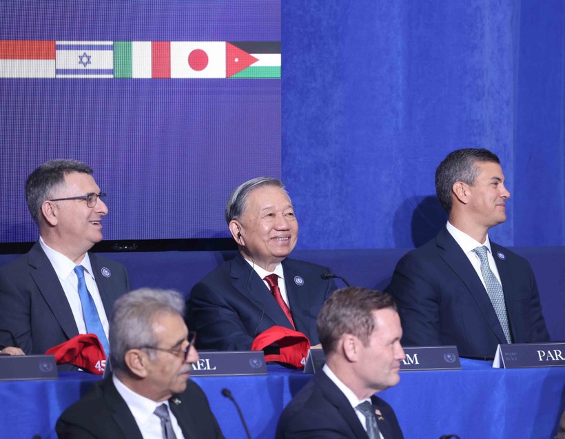 Tổng Bí thư Tô Lâm và các đại biểu dự Phiên khai mạc Hội đồng Hòa bình về Dải Gaza.