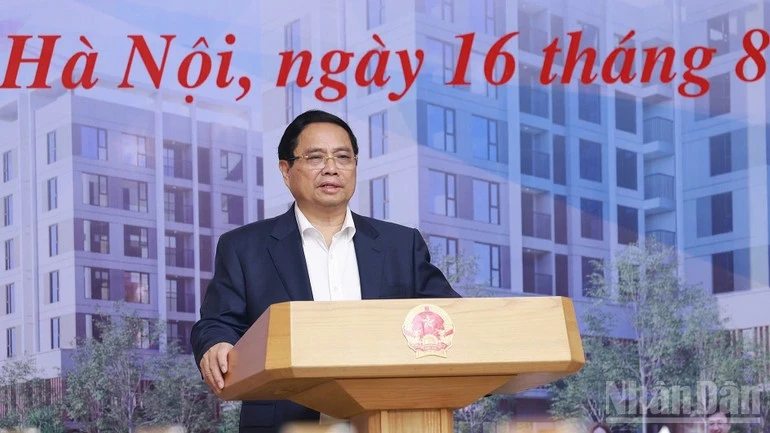 Thủ tướng Phạm Minh Chính phát biểu ý kiến tại Hội nghị (Ảnh: Trần Hải).