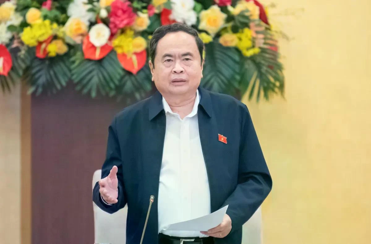 Chủ tịch Quốc hội Trần Thanh Mẫn phát biểu.