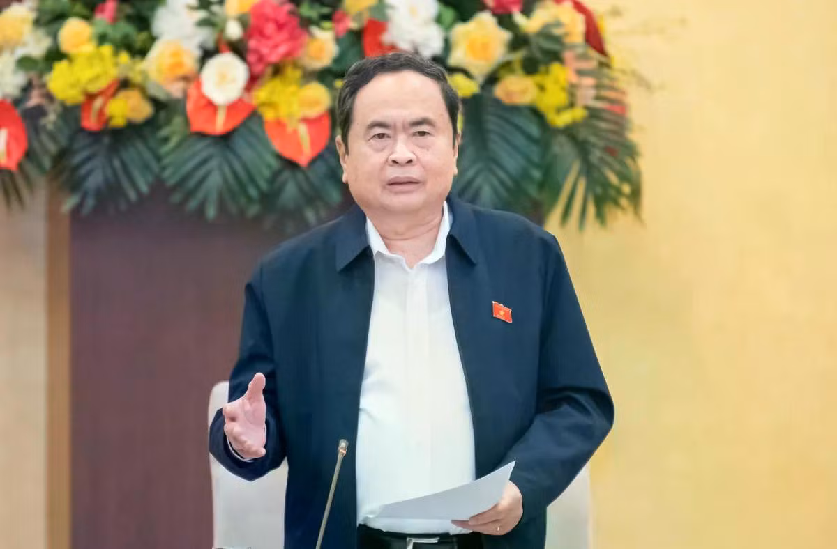 Chủ tịch Quốc hội Trần Thanh Mẫn phát biểu.