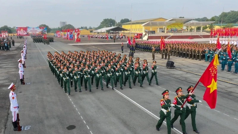 Tiểu ban diễu binh, diễu hành tại Lễ kỷ niệm 50 năm Ngày Giải phóng miền nam, thống nhất đất nước tổ chức tổng hợp luyện các lực lượng lần thứ 2.
