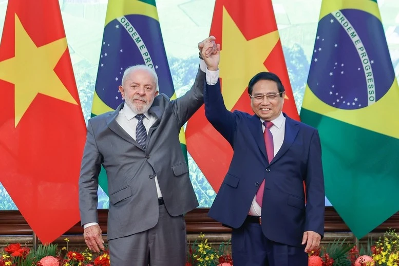Thủ tướng Phạm Minh Chính và Tổng thống Luiz Inácio Lula da Silva.