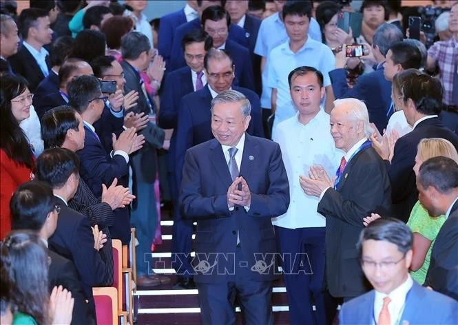 Tổng Bí thư Tô Lâm đến dự Lễ kỷ niệm 80 năm ngày thành lập ngành Ngoại giao.