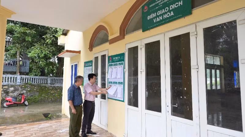 Điểm giao dịch Vạn Hòa thuộc Phòng giao dịch Cam Đường (tỉnh Lào Cai).