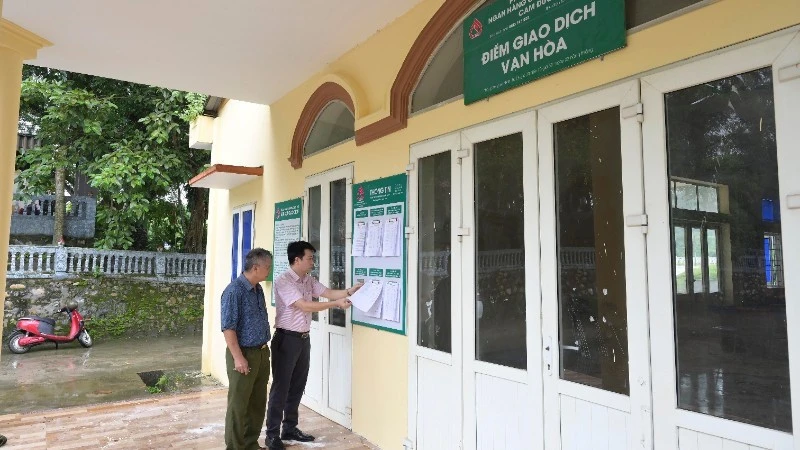 Điểm giao dịch Vạn Hòa thuộc Phòng giao dịch Cam Đường (tỉnh Lào Cai).
