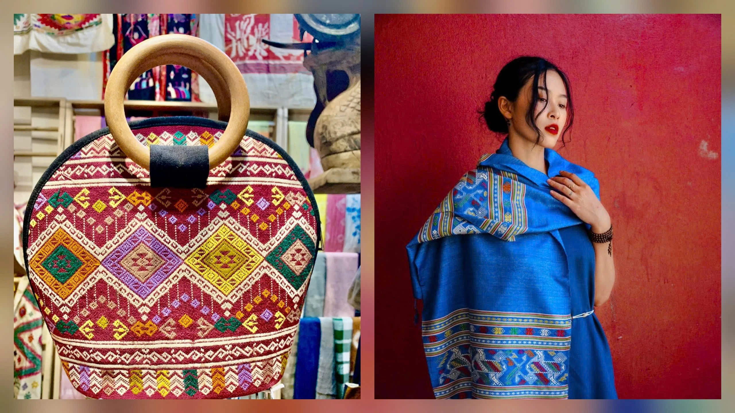 Nghệ nhân Sầm Thị Tình mang hơi thở hiện đại vào trong những sản phẩm thổ cẩm truyền thống của dân tộc.