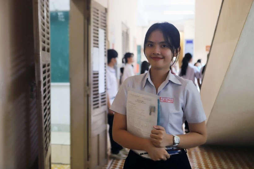 Thí sinh tham gia Kỳ thi tốt nghiệp THPT 2023 tại Nha Trang (Khánh Hòa).