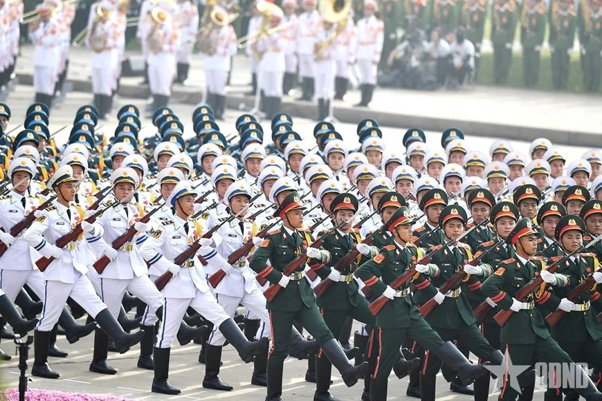 Lực lượng vũ trang diễu binh, diễu hành tại Lễ kỷ niệm 80 năm Cách mạng Tháng Tám thành công và Quốc khánh 2/9/
