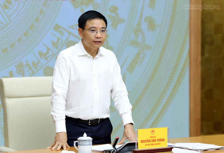 Phó Thủ tướng Nguyễn Văn Thắng phát biểu mở đầu cuộc làm việc.