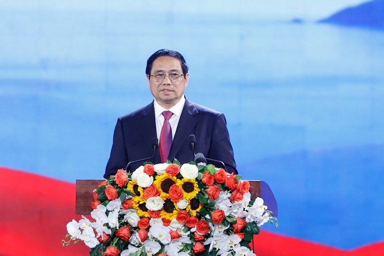 Thủ tướng Phạm Minh Chính phát biểu tại buổi lễ. Thủ tướng Phạm Minh Chính phát biểu tại buổi lễ.