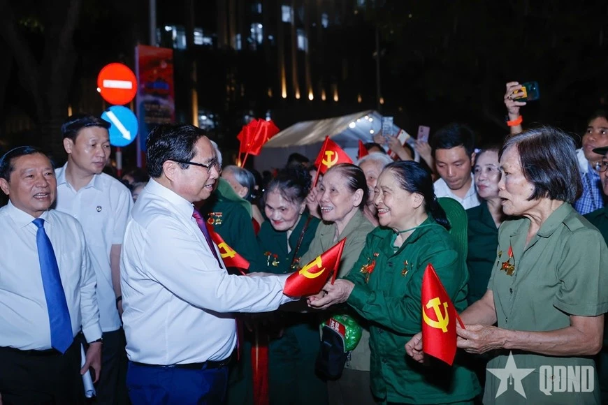 Thủ tướng Chính phủ Phạm Minh Chính dự tại điểm cầu Hà Nội.