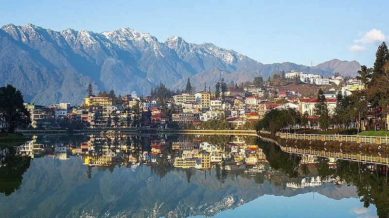 Một góc thị xã Sa Pa.