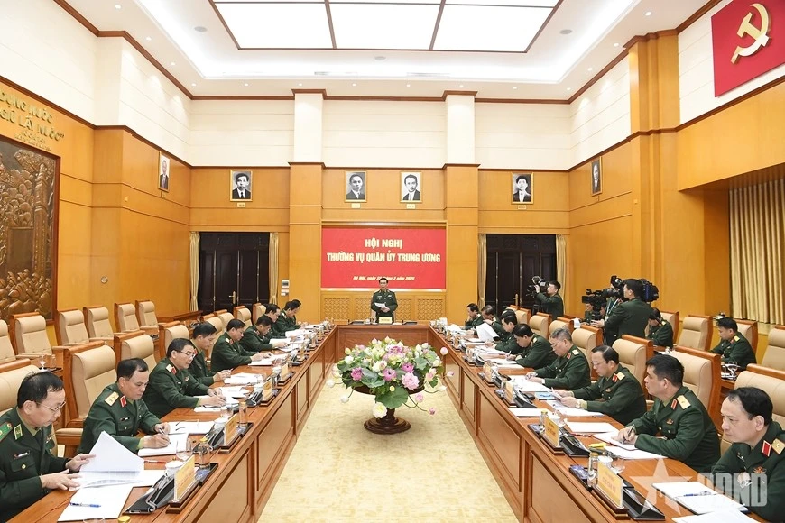 Quang cảnh Hội nghị Thường vụ Quân ủy Trung ương.