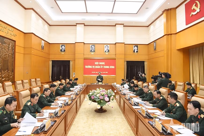 Quang cảnh Hội nghị Thường vụ Quân ủy Trung ương.