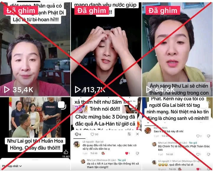 Bắt tạm giam Nguyễn Thị Bích Phượng vì đã có hành vi tạo lập, quản lý và sử dụng 05 tài khoản mạng xã hội để đăng tải nhiều bài viết, video có nội dung sai sự thật. (Ảnh: CAGL).