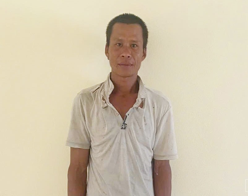 Đối tượng Sầm Văn Đối tại cơ quan Công an. a.jpg