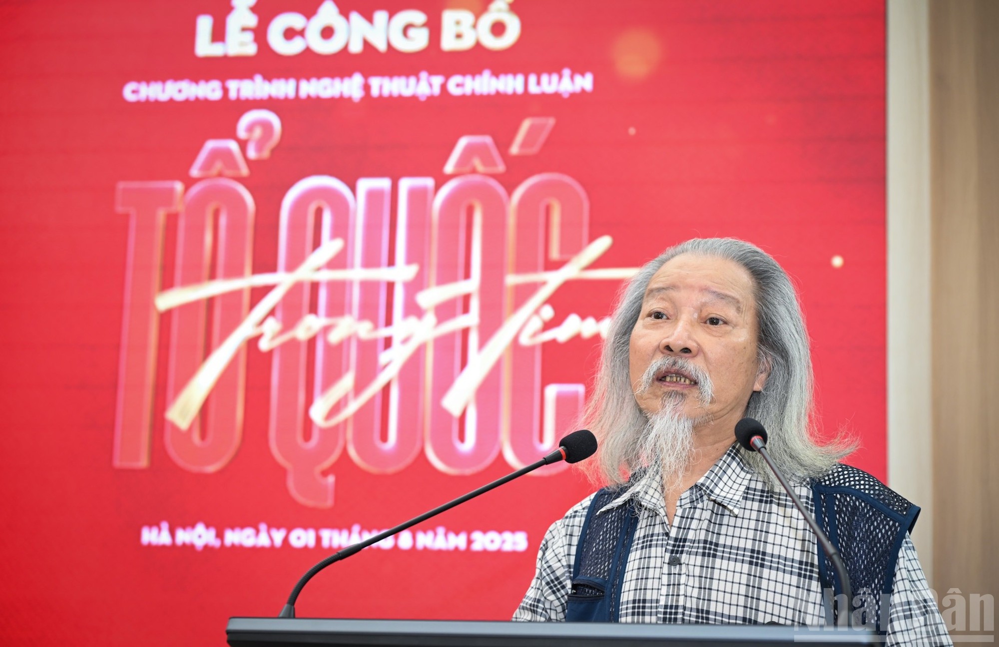 Nhạc sĩ Văn Thao - con trai cố nhạc sĩ Văn Cao tại lễ công bố. Nhạc sĩ Văn Thao - con trai cố nhạc sĩ Văn Cao tại lễ công bố.