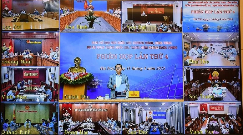 Lãnh đạo các địa phương liên quan tham dự cuộc họp theo hình thức trực tuyến.