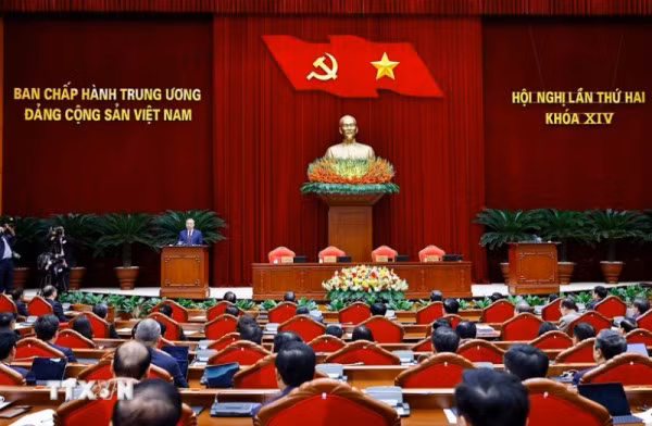 Tổng Bí thư Tô Lâm phát biểu bế mạc Hội nghị lần thứ hai Ban Chấp hành Trung ương Đảng khóa XIV.