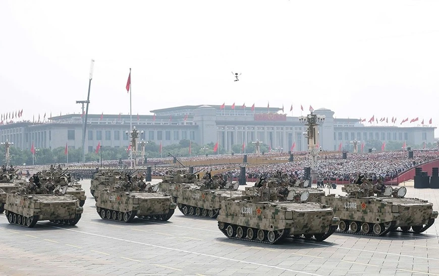 Một số vũ khí, khí tài, xe tăng, máy bay chiến đấu tại Lễ duyệt binh.