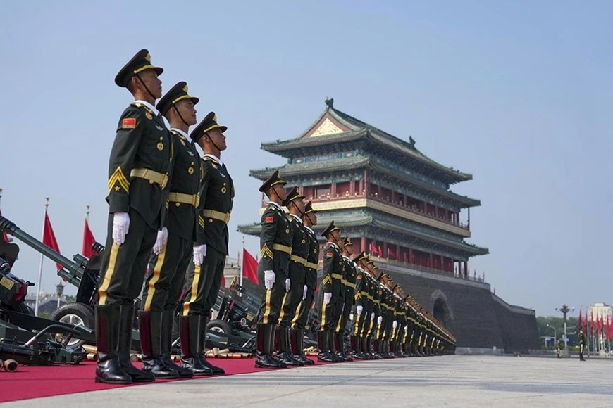 Chủ tịch nước Lương Cường dự Lễ duyệt binh kỷ niệm 80 năm Chiến thắng phát xít của nhân dân thế giới ảnh 13