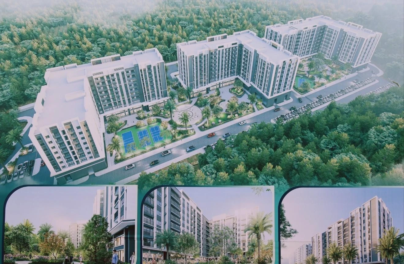 Phối cảnh Dự án Nhà ở xã hội Khu Lâm Viên (phường Cam Đường, tỉnh Lào Cai).