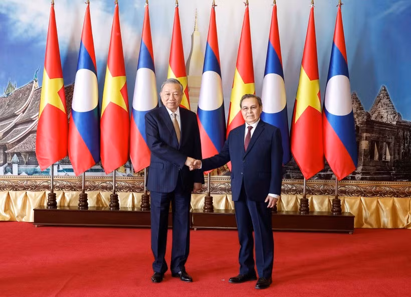 Tổng Bí thư Tô Lâm hội kiến Chủ tịch Quốc hội Lào Saysomphone Phomvihane.