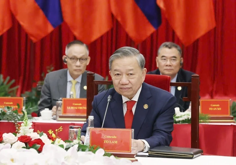 Tổng Bí thư Tô Lâm tại Cuộc gặp.