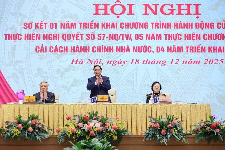 Thủ tướng chủ trì hội nghị '3 trong 1' về triển khai Nghị quyết số 57-NQ/TW, cải cách hành chính và Đề án 06.
