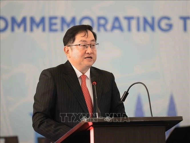 Đại sứ Malaysia tại Việt Nam Dato' Tan Yang Thai phát biểu.