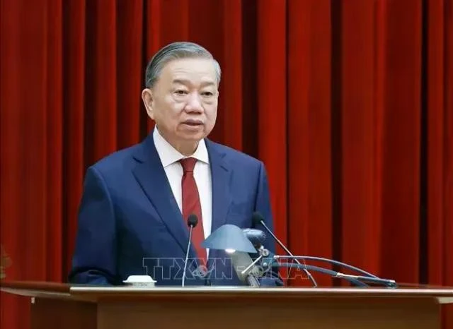 Tổng Bí thư Tô Lâm phát biểu tại Hội nghị Ban Chấp hành Trung ương Đảng khóa XIII.