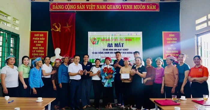 Ra mắt Tổ hội trồng và chăm sóc chè sạch theo hướng hữu cơ thôn Nhuần 1.