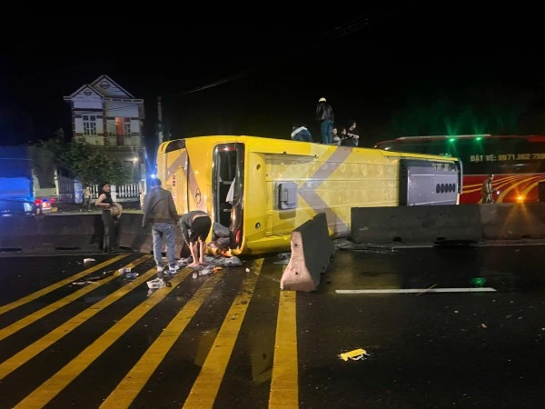 Hiện trường vụ tai nạn.