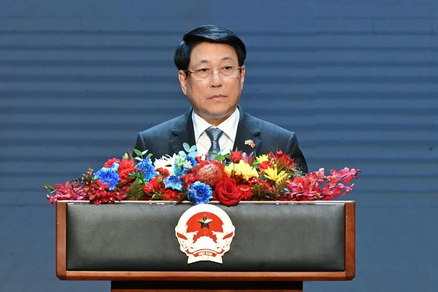 Chủ tịch nước Lương Cường phát biểu tại lễ kỷ niệm.