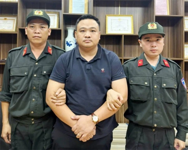 Bị can Trần Quang Đạo thời điểm vừa bị Cục Cảnh sát hình sự bắt giữ.