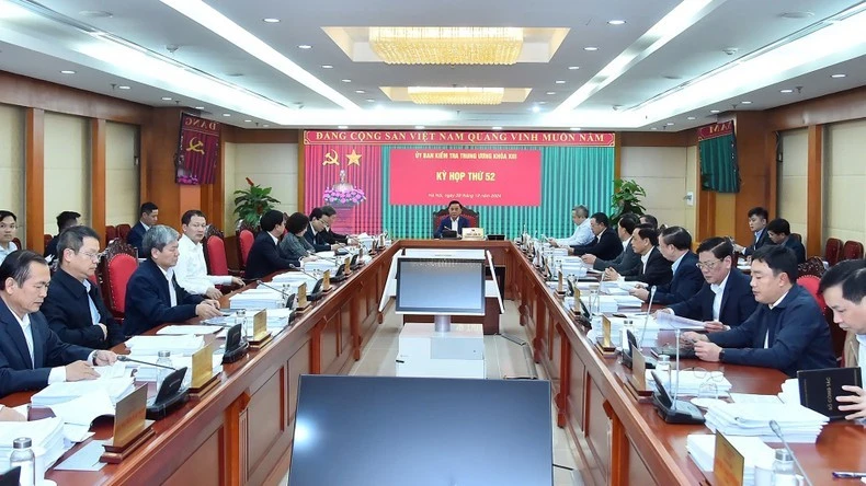 Quang cảnh Kỳ họp thứ 52 của Ủy ban Kiểm tra Trung ương.