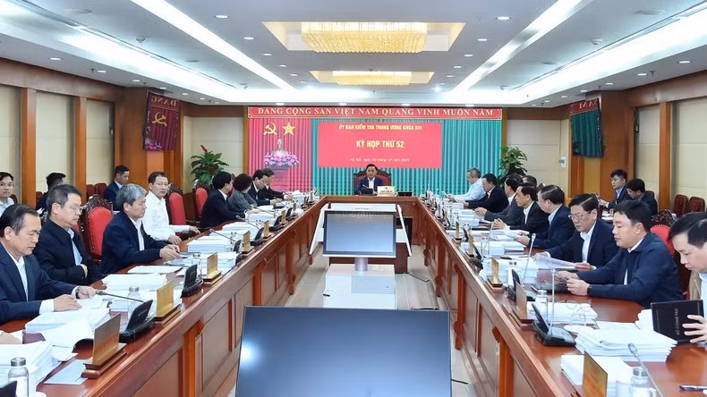 Quang cảnh Kỳ họp thứ 52 của Ủy ban Kiểm tra Trung ương.