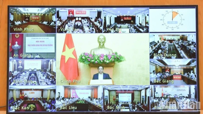 Phiên họp được truyền trực tuyến tới Uỷ ban nhân các tỉnh, thành phố trực thuộc Trung ương.