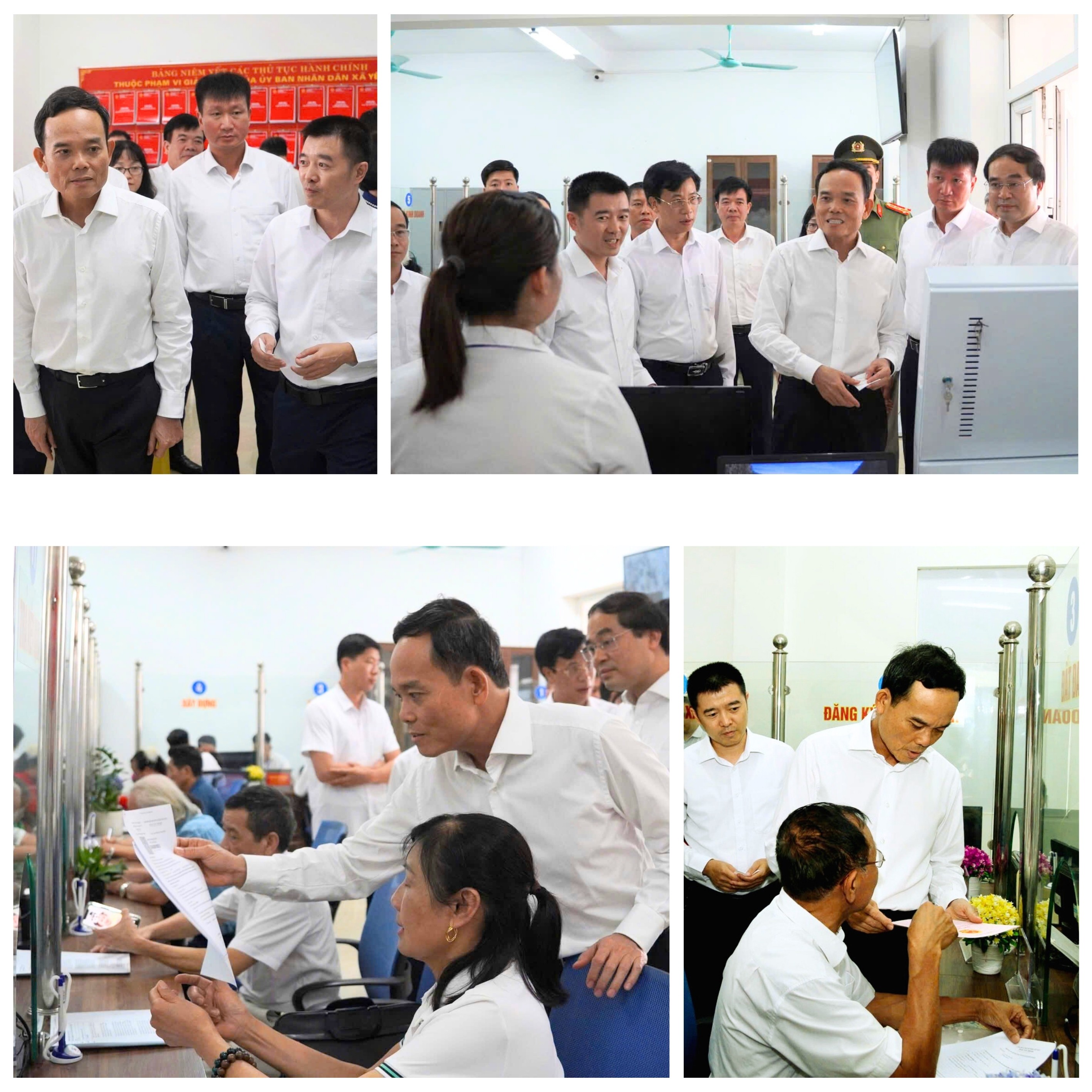 Đồng chí Trần Lưu Quang, Bí thư Trung ương Đảng, Trưởng Ban Chính sách, chiến lược Trung ương kiểm tra tình hình hoạt động của xã Yên Bình sau sáp nhập. 2.jpg