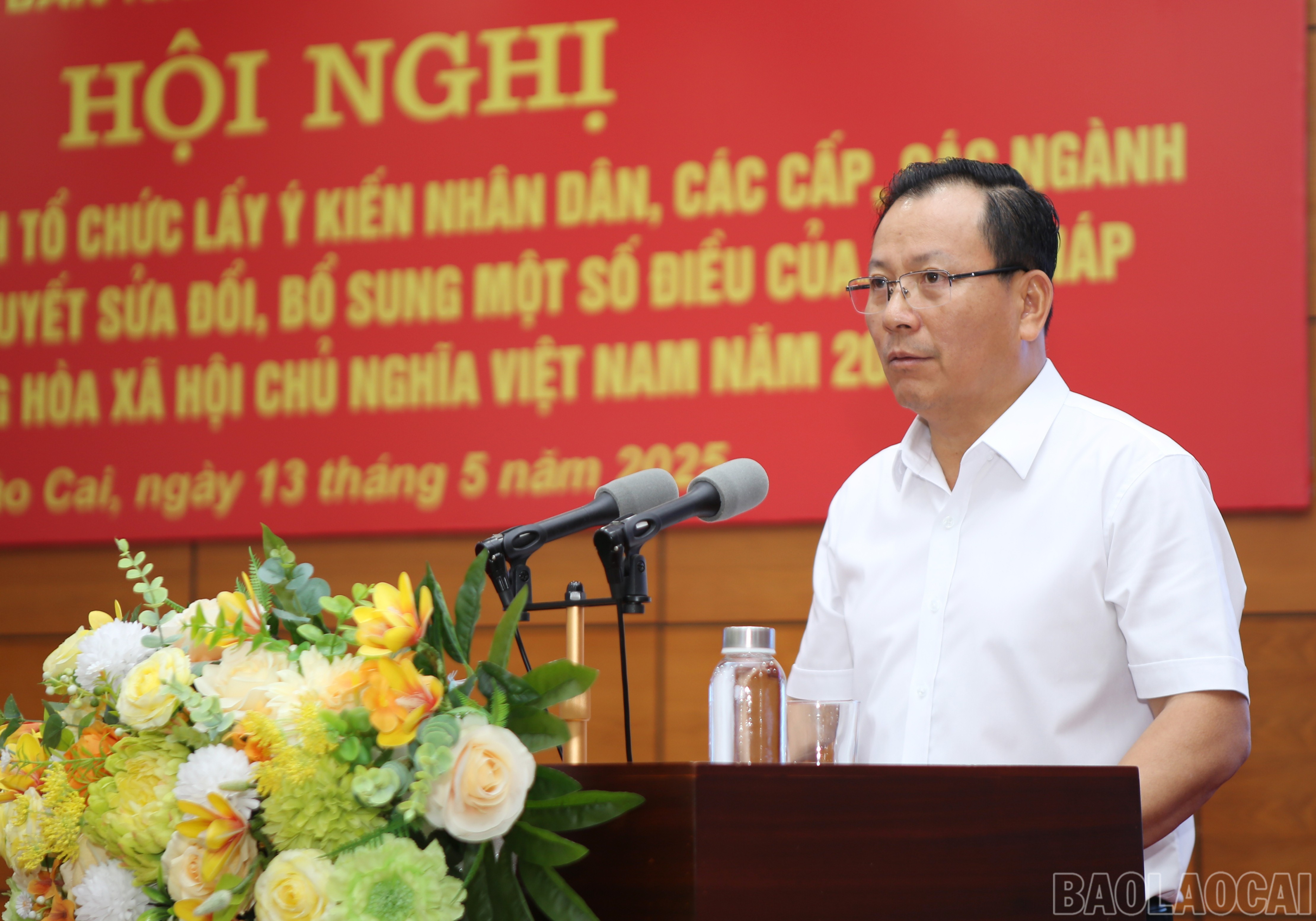 Phó Chủ tịch Thường trực UBND tỉnh Hoàng Quốc Khánh phát biểu khai mạc. baolaocai-br_3.jpg