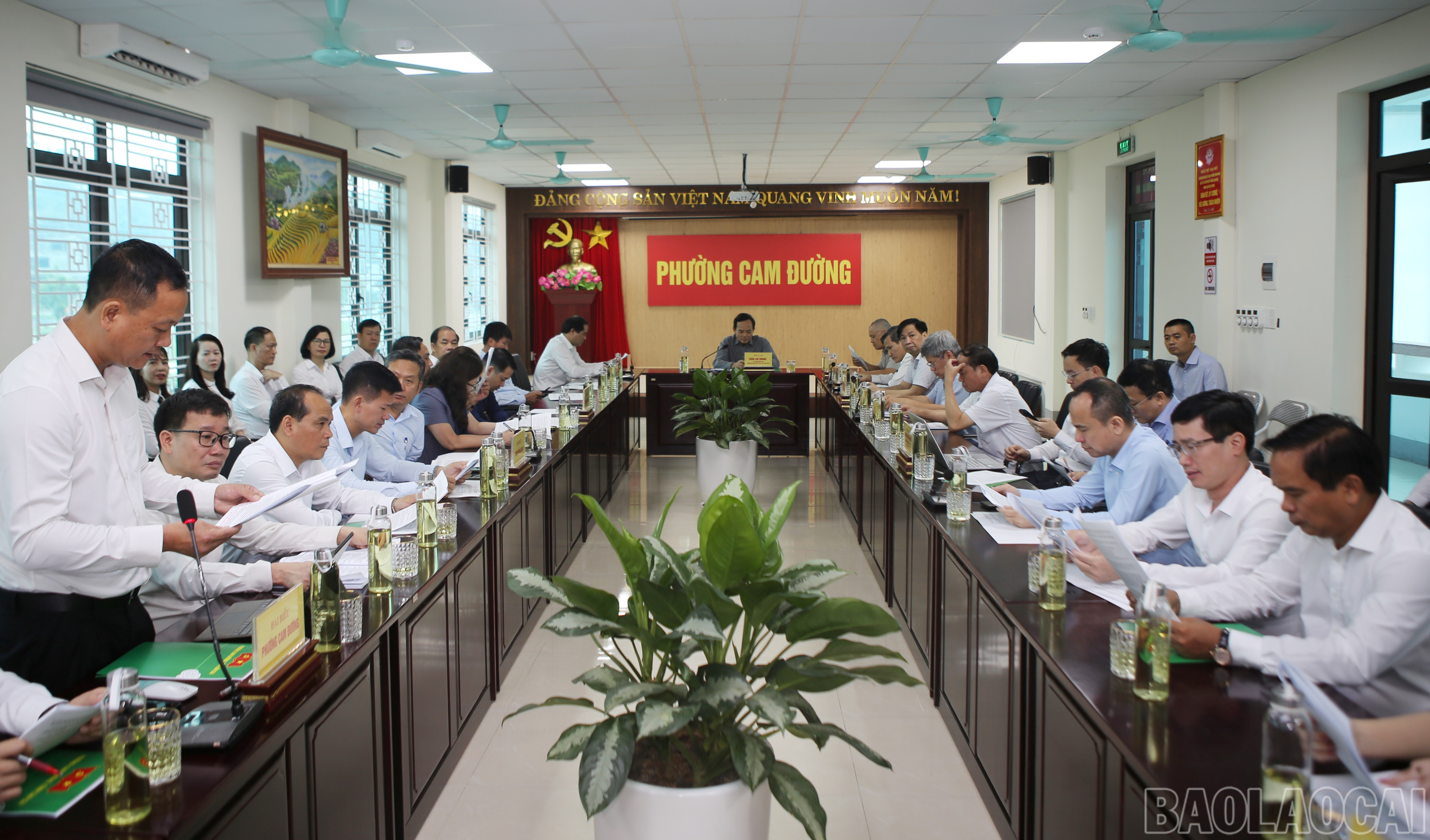 Quang cảnh buổi khảo sát. baolaocai-br_1.jpg