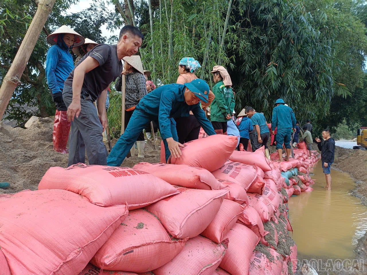 Chính quyền địa phương chỉ đạo các lực lượng kịp thời giúp đỡ người dân, đặc biệt là khơi thông dòng chảy; gia cố những vị trí trọng yếu khu vực suối Chút để tránh sạt lở và ngăn lượng bùn, đất, cát tiếp tục tràn vào ngôi làng. baolaocai-br_19-1743.jpg