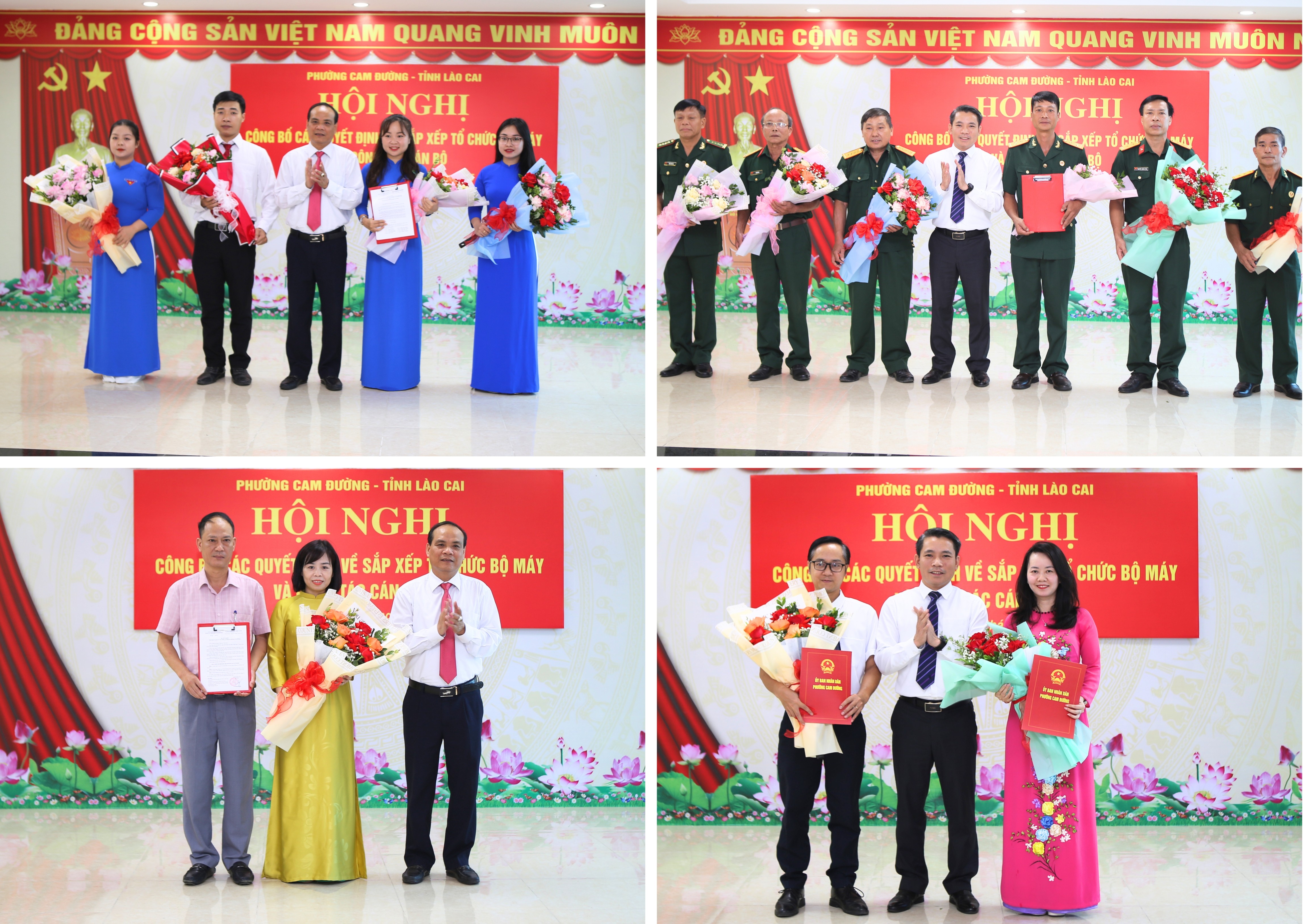 Thường trực Đảng ủy phường Cam Đường trao quyết định chỉ định, bổ nhiệm cán bộ chủ chốt các cơ quan Đảng, đoàn thể, phòng chuyên môn của phường. a-2.jpg