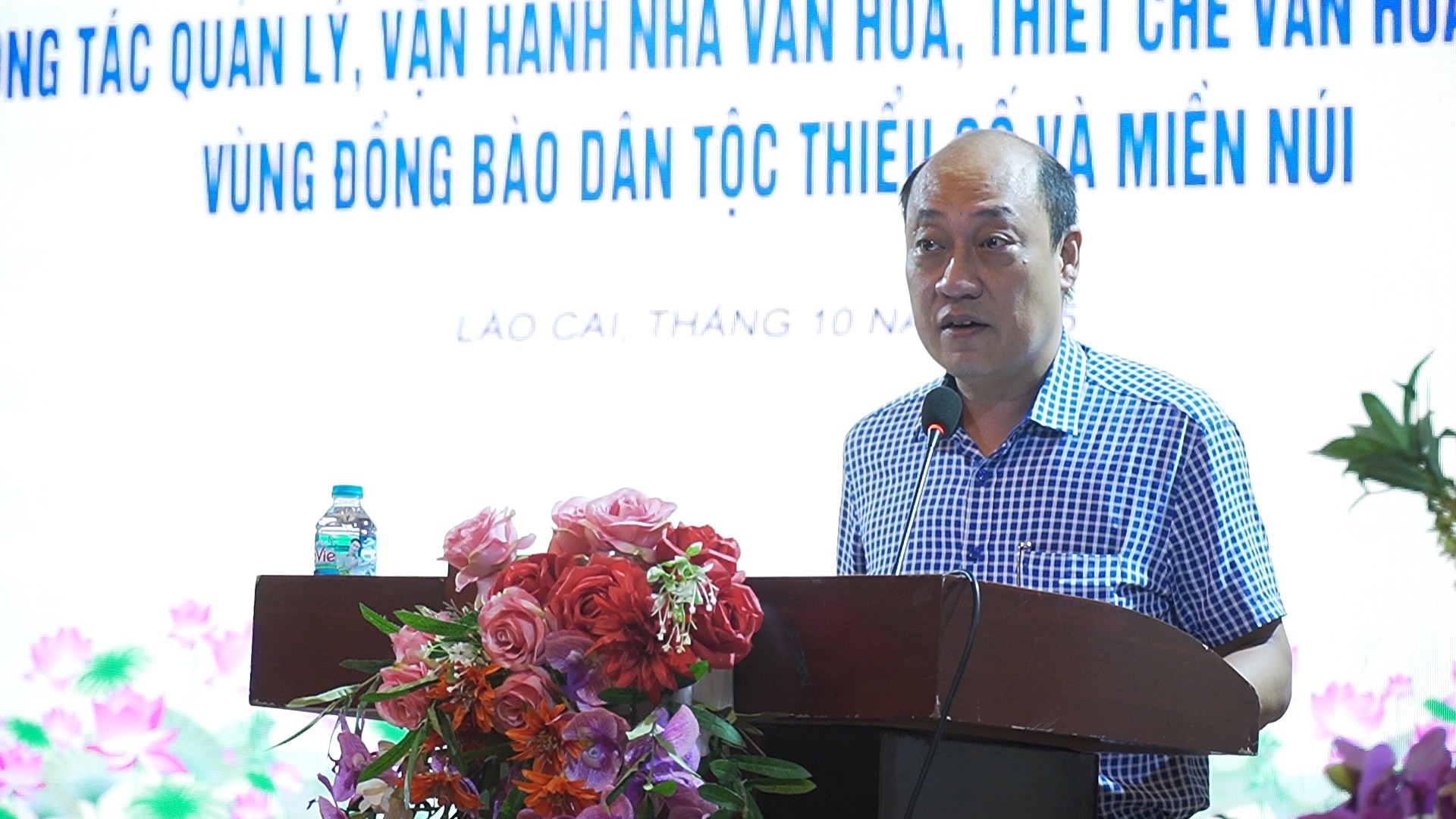 Ông Nghiêm Hà Hải - Phó Cục trưởng Cục Văn hóa cơ sở, Gia đình và Thư viện phát biểu khai mạc lớp tập huấn dung-ps01-29-03-10still104.jpg
