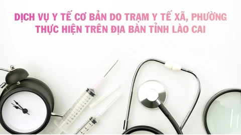 [Infographic] Dịch vụ y tế cơ bản do trạm y tế xã, phường thực hiện trên địa bàn tỉnh Lào Cai